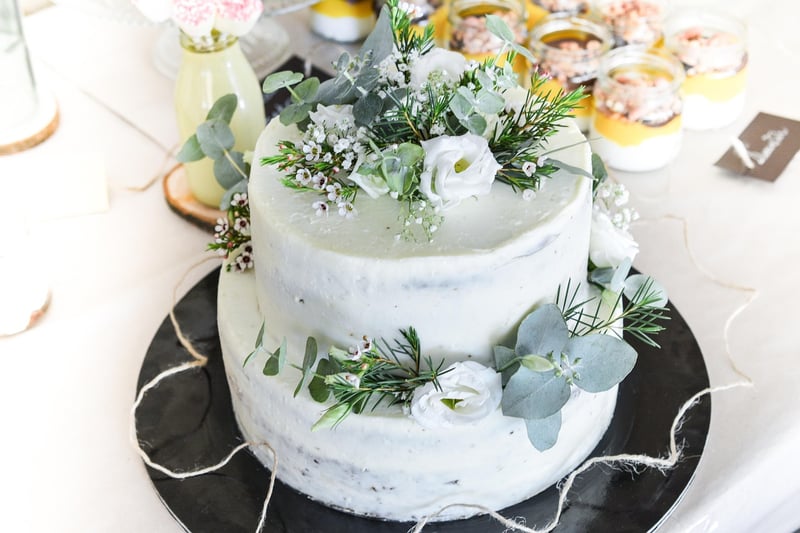 Wedding Cake and Macarons